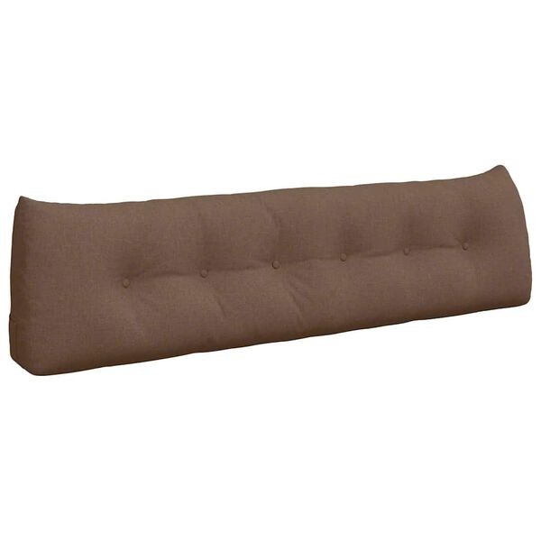 vidaXL R&uuml;cken Kissen Braun 180 x 24 x 50 cm Stoff