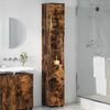 vidaXL Badezimmerschrank mit T&uuml;r Ger&auml;ucherte Eiche 30 x 35 x 192 cm