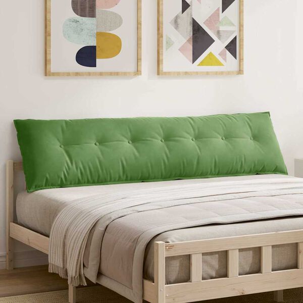 vidaXL R&uuml;ckenkissen Hellgr&uuml;n 200 x 50 cm Cordstoff