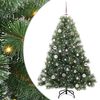 vidaXL K&uuml;nstlicher Weihnachtsbaum mit 150 LEDs Gr&uuml;n 150 cm PE und PVC