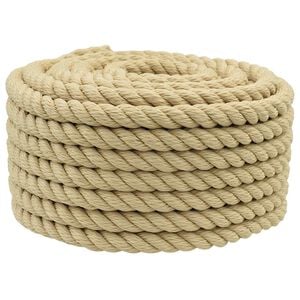 vidaXL Bootsseil 25 m 2 Natur PP
