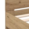 vidaXL Bettrahmen mit LED Artisan-Eiche 90 x 190 cm Holzwerkstoff