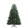 vidaXL K&uuml;nstlicher Weihnachtsbaum Klappbar 300 LEDs & Kugeln 240 cm
