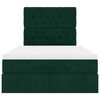 vidaXL Ottoman-Bett mit Matratzen & LEDs Dunkelgr&uuml;n 120x200 cm Samt