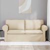 vidaXL Sofa 140cm Creme Metall