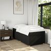 vidaXL Boxspringbett mit Matratze Schwarz 90x190 cm Stoff