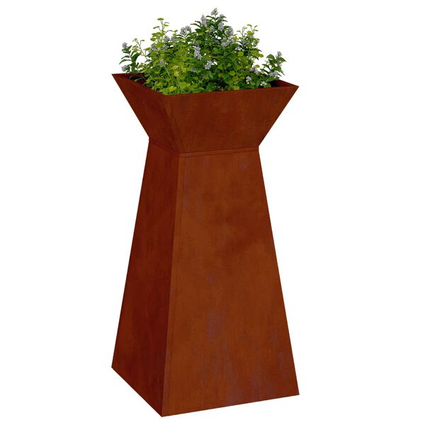 vidaXL S&auml;ulen Pflanzer 2 pcs Silber 35 x 35 x 73 cm