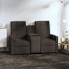 vidaXL Relaxsofa 2-Sitzer mit Getr&auml;nkehalter Braun Stoff