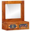 vidaXL Wandschrank mit Spiegel Braun 40 x 20 x 50 cm Massivholz Akazie