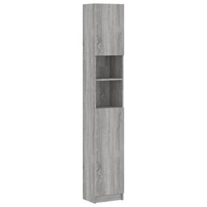 vidaXL Badezimmerschrank Grau Sonoma 32x25,5x190 cm Holzwerkstoff