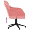 vidaXL B&uuml;rostuhl Drehbar Rosa Samt