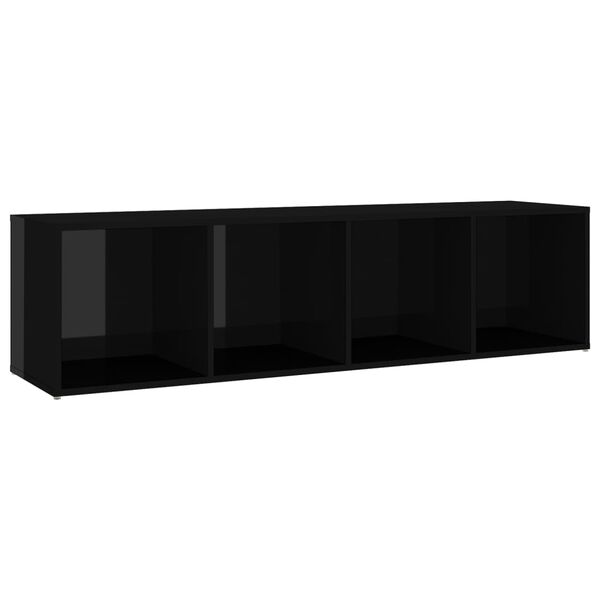 vidaXL TV-Schr&auml;nke 2 Stk. Hochglanz-Schwarz 142,5x35x36,5 cm