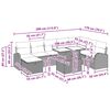 vidaXL Garten-Sofa-Set mit Kissen mit Speicher 9 pcs Grau Poly Rattan