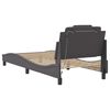 vidaXL Bettgestell "Viana" mit LED ohne Matratze Grau 90x190 cm