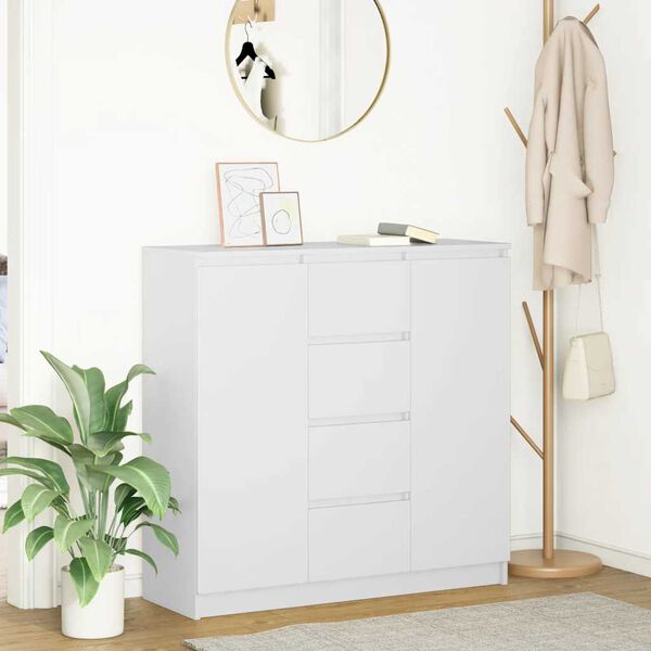 vidaXL Sideboard mit Schubladen Wei&szlig; 100,5x35x98,5 cm Holzwerkstoff