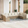 vidaXL Gartensofa-set Beige Poly-Rattan
