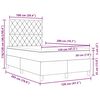 vidaXL Boxspringbett mit Matratze Dunkelgr&uuml;n 120 x 200 cm Stoff