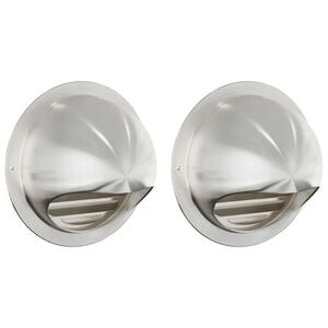 vidaXL L&uuml;ftungsgitter 2 Stk. Silber 150 mm Edelstahl
