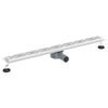 vidaXL Duschabfluss im Liniendesign mit 360&deg; Siphon Silber 90 cm