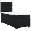 vidaXL Boxspringbett mit Matratze Schwarz 100x200 cm Samt