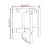 vidaXL Couchtisch Grau &Oslash; 42,5x45 cm Massivholz Kiefer