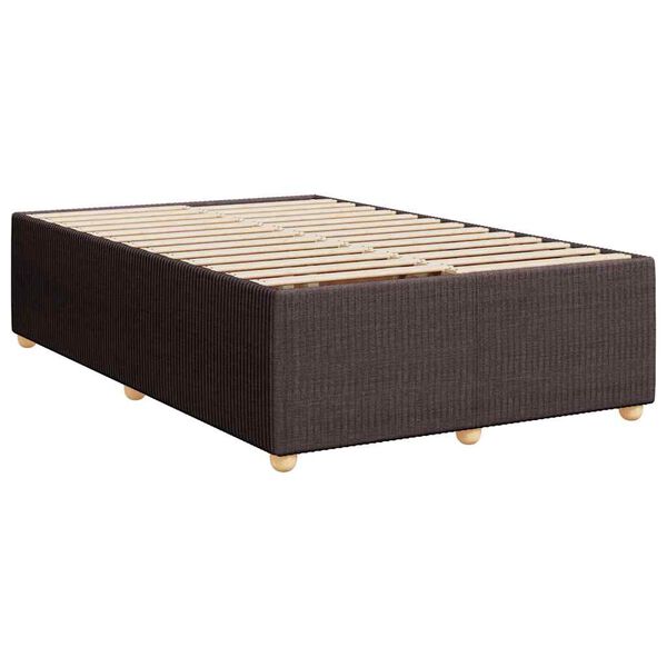 vidaXL Bettgestell ohne Matratze Dunkelbraun 120x190 cm Stoff