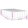 vidaXL Bettgestell ohne Matratze Creme 120x200 cm Stoff