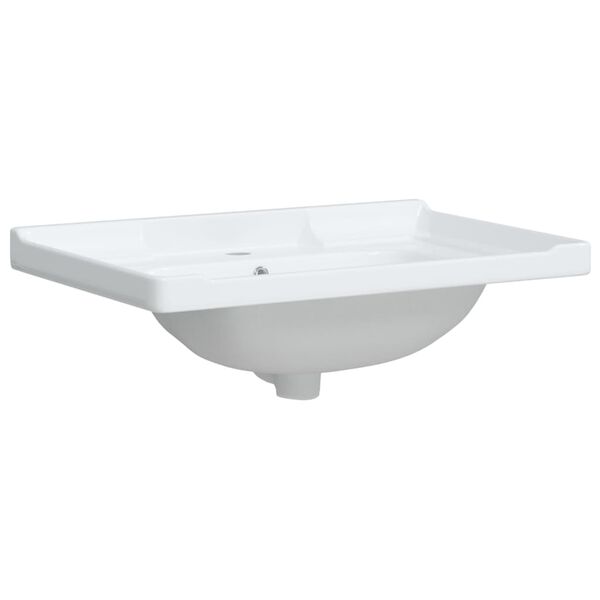 vidaXL Waschbecken Wei&szlig; 71x48x23 cm Rechteckig Keramik