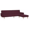 vidaXL Schlafsofa 2-Sitzer mit Fu&szlig;hocker Lila Stoff