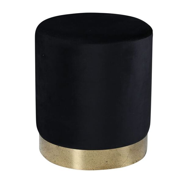 Venture Home Hocker Benji 35x35x42,5 cm Samt Schwarz und Messing