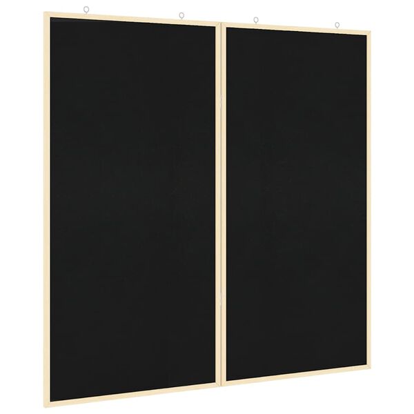 vidaXL Info-Tafel Schwarz 80 x 80 x 1,4 cm Massivholz Kiefer
