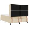 vidaXL Boxspringbett mit Matratze Creme 140 x 200 cm Stoff
