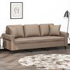 vidaXL 3-Sitzer-Sofa mit Kissen Cappuccino-Braun 180 cm Kunstleder