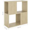 vidaXL B&uuml;cherregal Sonoma-Eiche 60x24x63 cm Holzwerkstoff