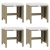 vidaXL 15-tlg. Garten-Essgruppe mit Kissen Poly Rattan Beige