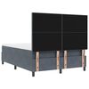 vidaXL Boxspringbett mit Matratze Dunkelgrau 140 x 190 cm Stoff