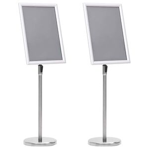 vidaXL Plakatst&auml;nder 2 pcs Silber 45 x 32,7 x 108 cm Aluminium
