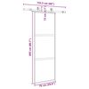 vidaXL Schiebet&uuml;r mit Beschlag Schwarz 76x205 cm Hartglas