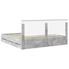 vidaXL Bettrahmen mit Kopfteil Beton Grau 200 x 200 cm Ingenieurs Holz