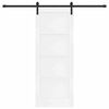 vidaXL Schiebet&uuml;r Wei&szlig; 78 x 202 cm Massives Kiefernholz