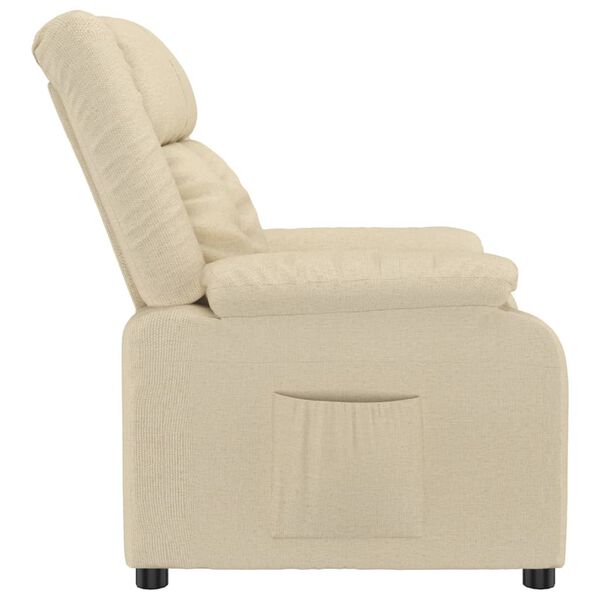 vidaXL Relaxsessel Creme Stoff