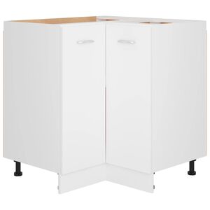 vidaXL Eckunterschrank Lyon Wei&szlig; 75,5x75,5x81,5 cm Holzwerkstoff