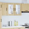 vidaXL K&uuml;chen-H&auml;ngeschrank mit Glast&uuml;r Lucca Sonoma-Eiche Holzwerkstoff