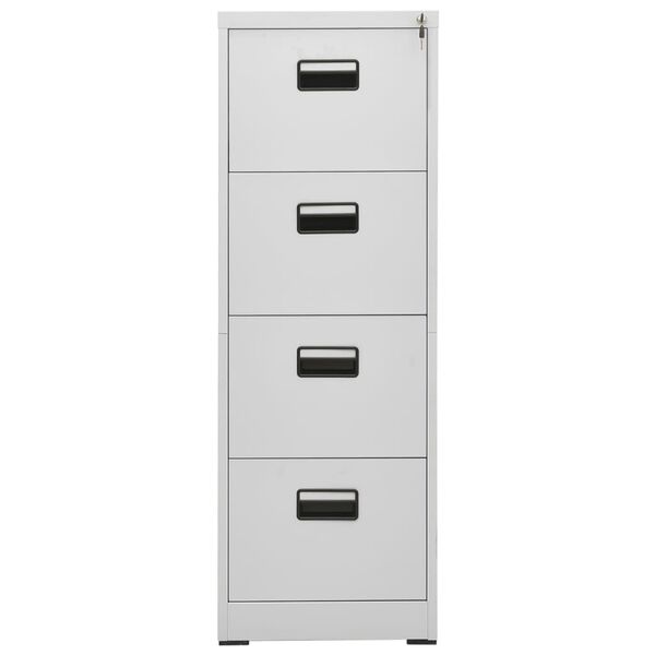 vidaXL Aktenschrank Hellgrau 46x62x133 cm Stahl