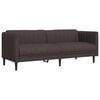 vidaXL Sofa 3-Sitzer Dunkelbraun Stoff