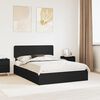 vidaXL Aufbewahrungsbett Schwarz 140 x 190 cm Holzwerkstoff