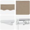 vidaXL Einziehbare Markise Beige 350 x 250 cm Stoff und Stahl