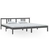 vidaXL Massivholzbett Grau 200x200 cm