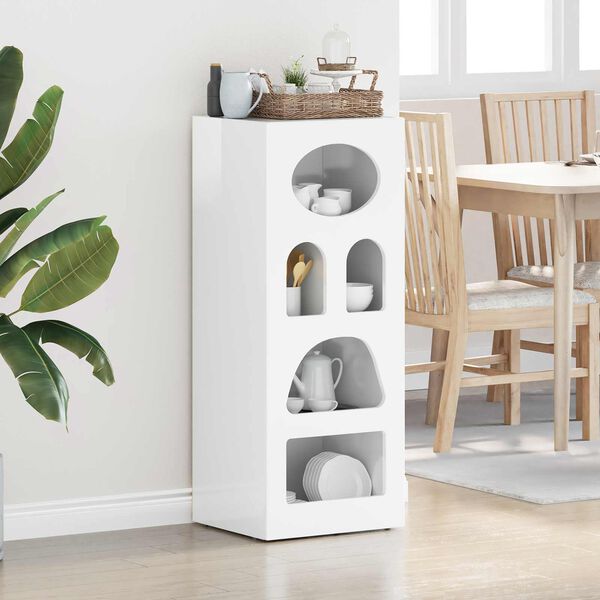 vidaXL Sideboard Hochglanz Wei&szlig; 40 x 35 x 100,5 cm Holzwerkstoff