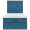 vidaXL Ottoman-Bett mit Matratzen Dunkelblau 90x200 cm Samt